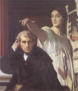 Jean Auguste Dominique Ingres The Composer Cherubini with the Muse of Lyric Poetry (mk05) Sweden oil painting art